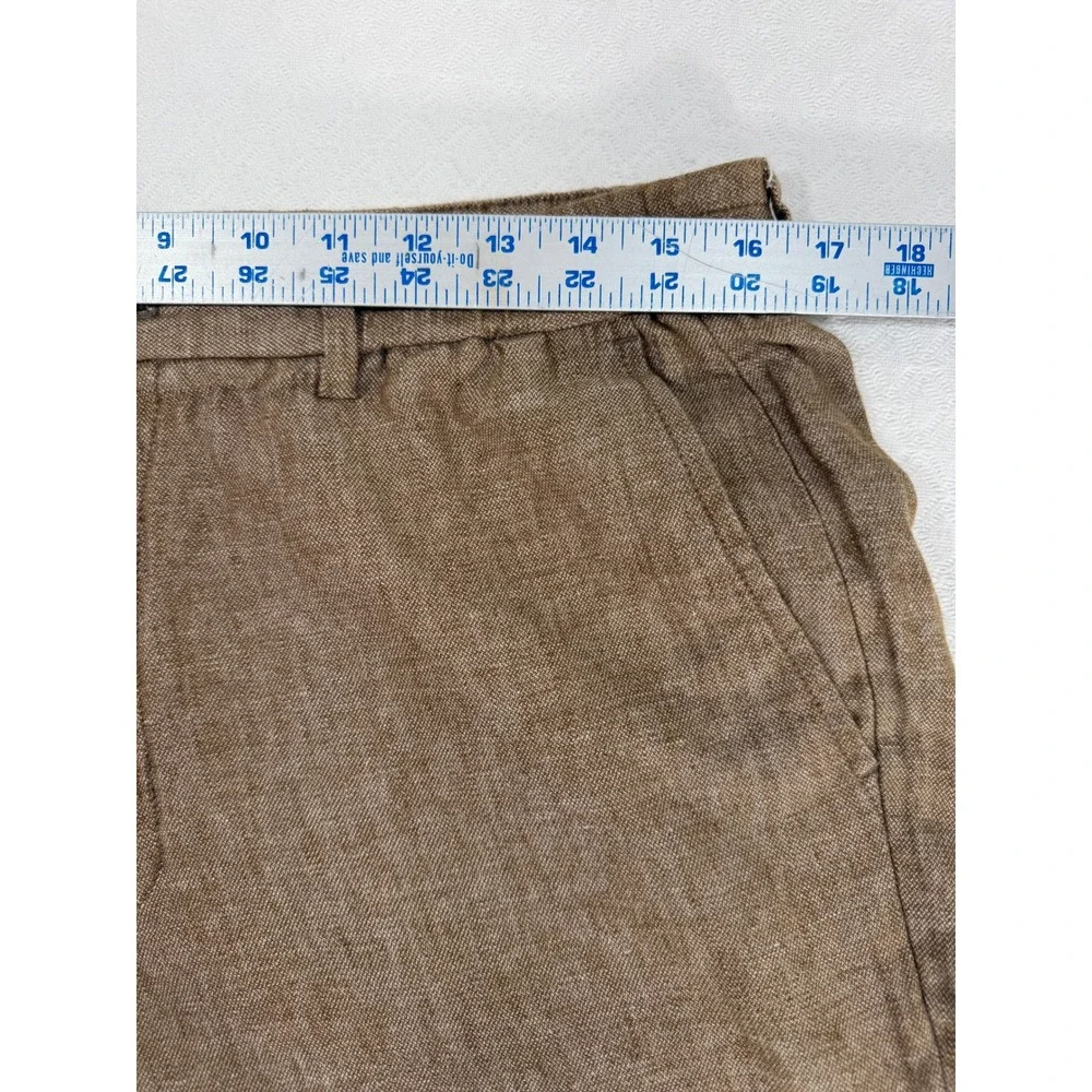 Banana Republic Pants Men Fits 32x27 Mason Athletic Tapered Brown Linen Blnd EUC